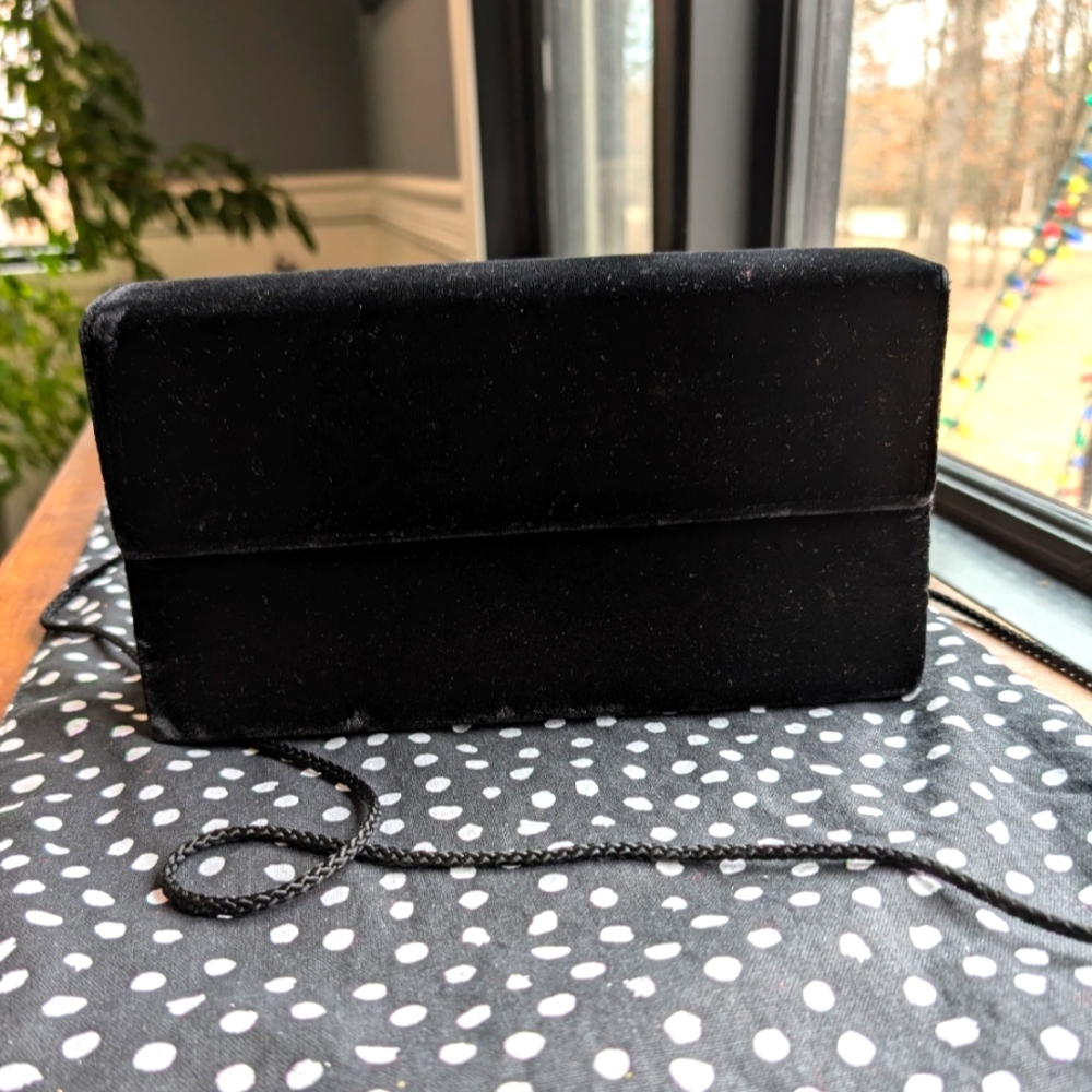 Elegant Black Velvet Clutch